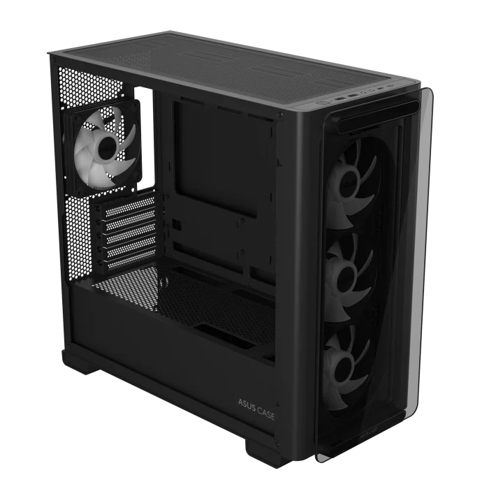 ASUS A23 Plus TG ARGB | Mid-Tower mATX/Mini-ITX | Tempered Glass | ARGB Lighting | 4x 120mm Fans - New - Image 2