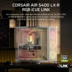 Corsair AIR 5400 LX-R RGB | iCUE LINK Triple Chamber | Mid-Tower PC Case | 3x Fans Included - New - Image 4
