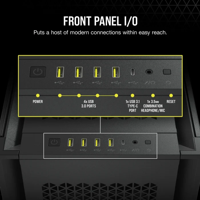 Corsair 7000D Airflow | Full Tower ATX | Tempered Glass | 3x 140mm Fans Included | 480mm Radiator Support - New - Image 3