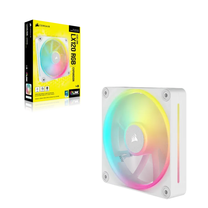 Corsair iCUE LINK LX120 RGB | 120mm PWM Fan | Dual Light Loops | iCUE LINK Compatible - New - Image 2