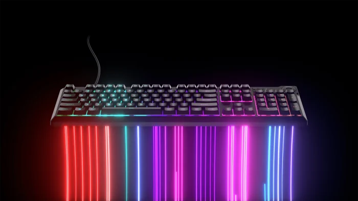 Corsair K55 Core | Zoned RGB Backlit | Rubberdome Keys | Full-Size Gaming Keyboard - New - Image 2