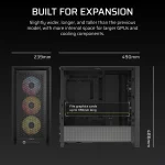 Corsair 4000D RS | ARGB Mid-Tower Case | 3x ARGB PWM Fans | Up to 360mm Radiator - New - Image 2