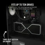Corsair 7000D Airflow | Full Tower ATX | Tempered Glass | 3x 140mm Fans Included | 480mm Radiator Support - New - Image 5