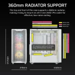 Corsair 3200D RS ARGB | Mid-Tower PC Case | 3x 120mm ARGB Fans | Tempered Glass | ATX Support - New - Image 3