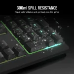 Corsair K55 Core | Zoned RGB Backlit | Rubberdome Keys | Full-Size Gaming Keyboard - New - Image 3