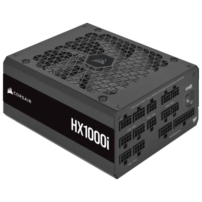 Corsair HX1000i — 1000 Watt 80 PLUS® Platinum; 10yr Warranty;ATX(1);EPS (3);PCI-E (4);4-Pin Peripheral (8);SATA (8);12VHPWR (1) - Image 2
