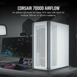Corsair 7000D Airflow | Full Tower Mid-ATX | 6x 3.5” + 4x 2.5” Drive Bays | 480mm Radiator Support | 3x 140mm Fans Included – New