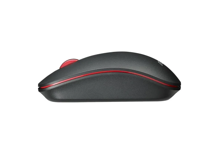 ASUS WT300 Wireless Mouse | 2.4GHz RF Wireless | 1600 DPI | Ambidextrous Design | Matt Black & Red - New - Image 2