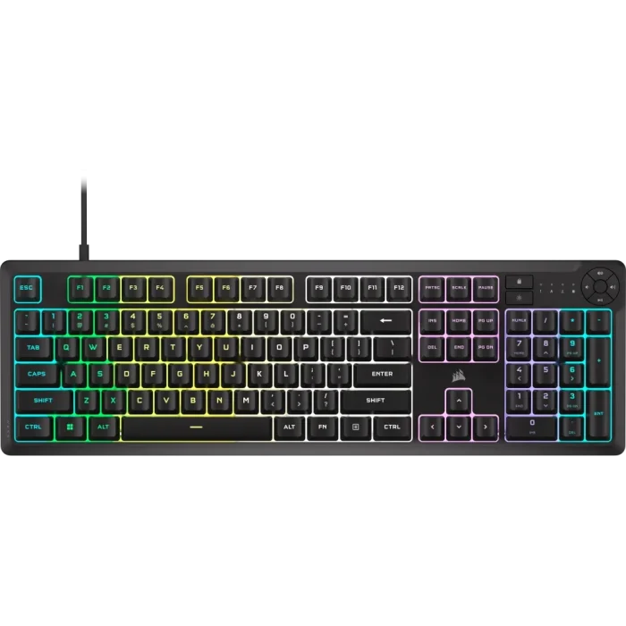 Corsair K55 Core | Zoned RGB Backlit | Rubberdome Keys | Full-Size Gaming Keyboard - New - Image 4