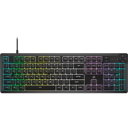Corsair K55 Core | Zoned RGB Backlit | Rubberdome Keys | Full-Size Gaming Keyboard – New