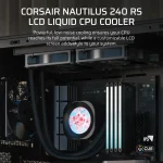 Corsair Nautilus 240 RS LCD | 240mm AIO Liquid Cooler | 2.1" IPS LCD Screen | Dual RS120 Fans - New - Image 4
