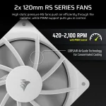 Corsair Nautilus 240 RS LCD | 240mm AIO Liquid Cooler | 2.1" IPS LCD Screen | Dual RS120 Fans - New - Image 4