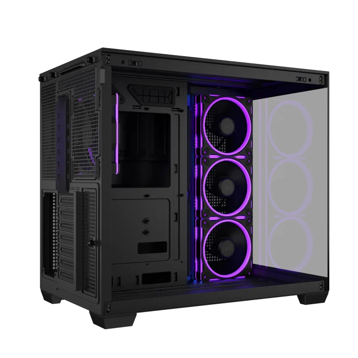 ASUS A32 Plus TG ARGB | Mid-Tower ATX | Tempered Glass | ARGB Fans | 2x HDD + 3x SSD Bays - New - Image 4