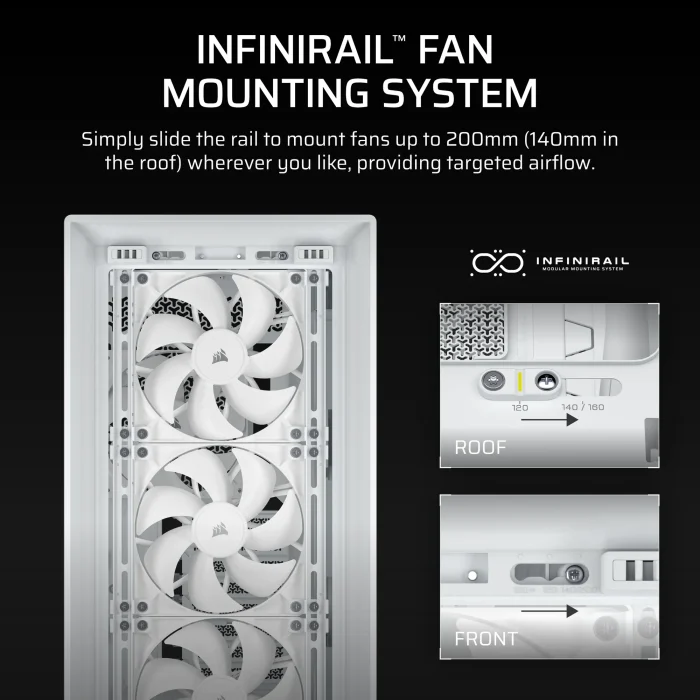 Corsair 5000D RS Mid-Tower Case | 4x RS 140mm PWM Fans | 2x 2.5" Bays | 1x 3.5" Bay - New - Image 4