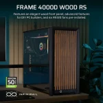 Corsair 4000D RS Wood | Mid-Tower ATX Case | High Airflow | 4x RS Fans | Black & Walnut - New - Image 2