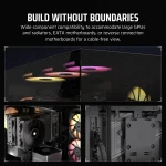 3500X Tempered Glass Black Mid-Tower PC Case; 2x 3.5'' |  2x 2.5'' Drive Bays; Up to 360mm Radiator compatible - Image 3