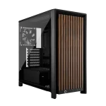 Corsair 4000D RS Wood | Mid-Tower ATX Case | High Airflow | 4x RS Fans | Black & Walnut – New