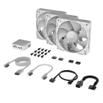 Corsair iCUE LINK RX120 RGB | 120mm Fan | White Triple Pack | PWM Control | RGB Lighting - New - Image 3
