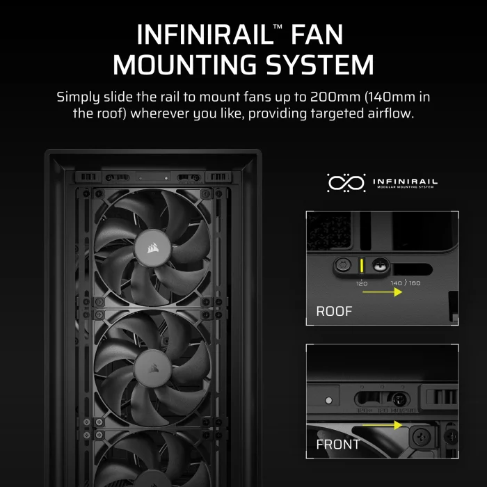 Corsair 5000D RS Mid-Tower Case | 4x RS 140mm PWM Fans | 2x 2.5" Bays | 1x 3.5" Bay - New - Image 3