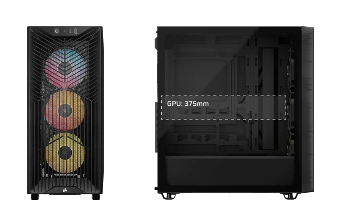 Corsair 3200D RS ARGB | Mid-Tower PC Case | 3x RS120 ARGB Fans | Tempered Glass - New - Image 3