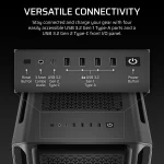 Corsair 5000T Mid-Tower | ATX/EATX/mATX/Mini-ITX | Tempered Glass Side Panel | USB & Audio Front I/O - New - Image 3