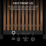 Corsair 4000D RS Wood | Mid-Tower ATX Case | High Airflow | 4x RS Fans | Black & Walnut - New - Image 5