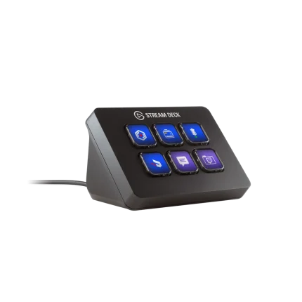 Elgato Stream Deck Mini | 6 Customizable LCD Keys | Adjustable Stand | Content Creation Controller – New