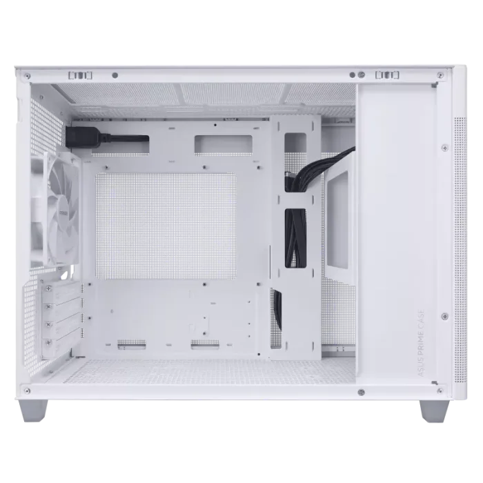 ASUS PRIME AP201 | Mini Tower | Micro-ATX / Mini-ITX | Tempered Glass | White - New - Image 4