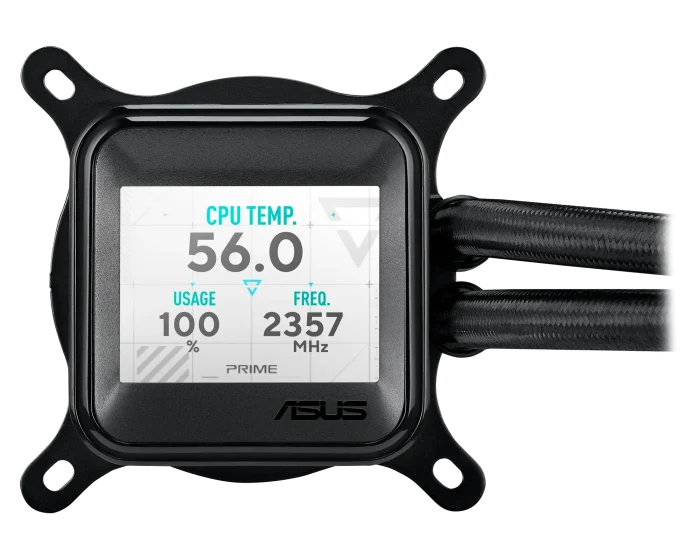 ASUS Prime LC 360 ARGB LCD | 360mm Radiator | ARGB LCD Display | Intel & AMD Compatible | AIO Liquid Cooler - New - Image 2