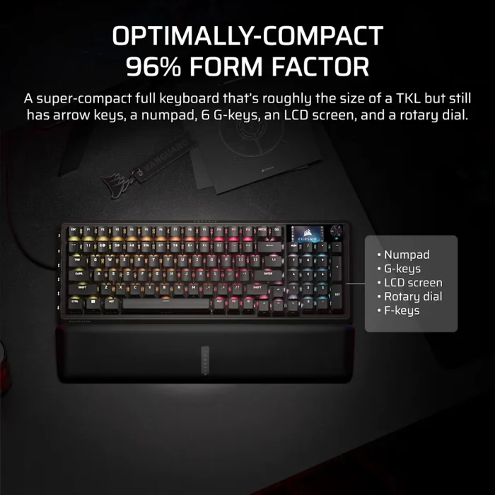 Corsair VANGUARD PRO 96% | Hall Effect Gaming Keyboard | MGX Hyperdrive Switches | Full RGB - New - Image 6
