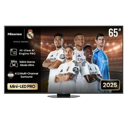 Hisense LEDN65U8Q | 65-inch 4K QLED | Mini LED Pro | 165Hz | Smart TV – New
