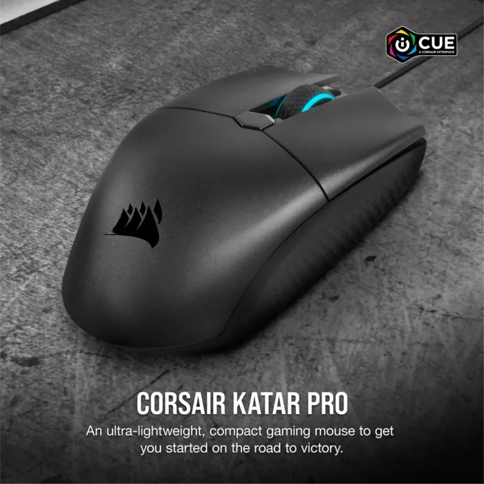 Corsair KATAR PRO | Ultra-Light Gaming Mouse | 12400 DPI | Optical Sensor | USB Wired - New - Image 7