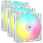 Corsair RS120 ARGB | 120mm PWM Fans | Triple Pack | White - New - Image 5