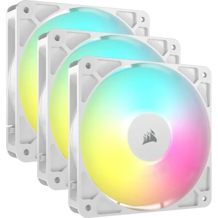 Corsair RS120 ARGB | 120mm PWM Fans | Triple Pack | White – New