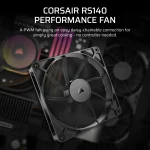 Corsair RS140 | 140mm PWM Fan | Fluid Dynamic Bearing | 18 dBA - New - Image 3
