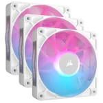 Corsair iCUE LINK RX120 RGB | 120mm Fan | White Triple Pack | PWM Control | RGB Lighting - New - Image 5
