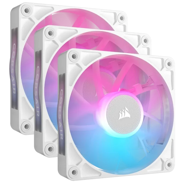Corsair iCUE LINK RX120 RGB | 120mm Fan | White Triple Pack | PWM Control | RGB Lighting - New - Image 5