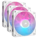 Corsair iCUE LINK RX120 RGB | 120mm Fan | White Triple Pack | PWM Control | RGB Lighting – New