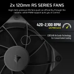 Corsair Nautilus 240 RS LCD | 240mm AIO Liquid Cooler | 2.1" IPS LCD Screen | Dual RS120 Fans - New - Image 5
