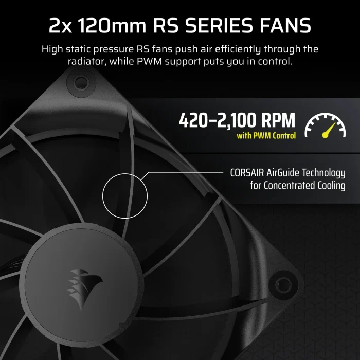 Corsair Nautilus 240 RS LCD | 240mm AIO Liquid Cooler | 2.1" IPS LCD Screen | Dual RS120 Fans - New - Image 5