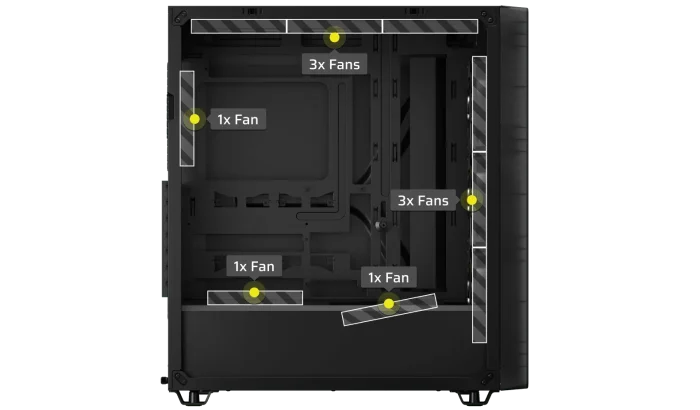 Corsair 3200D RS ARGB | Mid-Tower PC Case | 3x RS120 ARGB Fans | Tempered Glass - New - Image 5