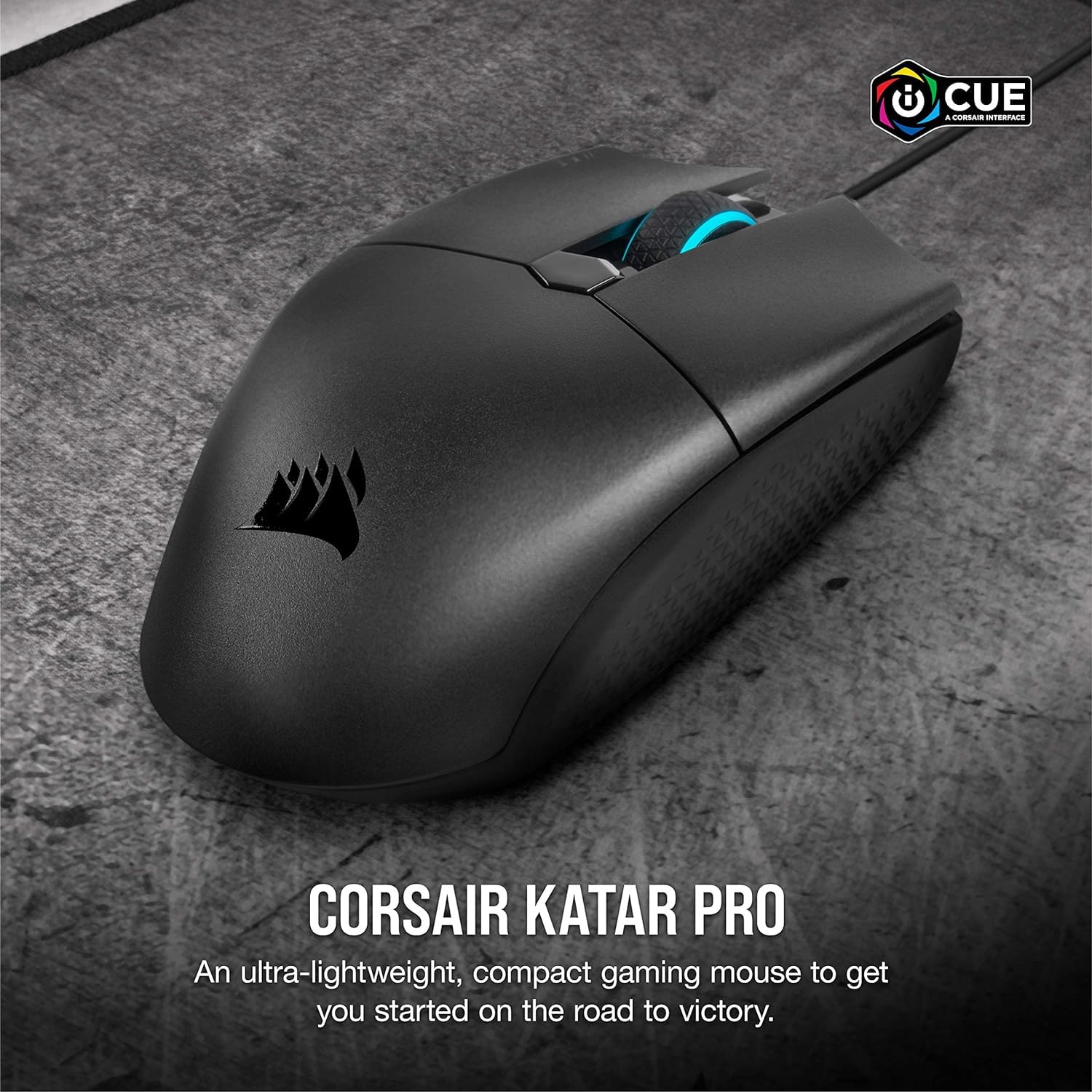 71K4gkhNDIL Corsair KATAR PRO | Ultra-Light Gaming Mouse | 12400 DPI | Optical Sensor | USB Wired – New