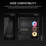Corsair 3500X RS-R | ARGB Tempered Glass | Mid-Tower ATX | 3x 120mm Fans | USB 3.0 - New - Image 5