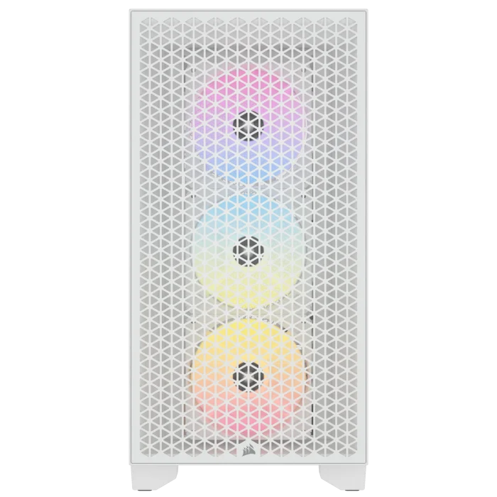3000D RGB AIRFLOW White Mid-Tower PC Case; 2x 3.5'' |  2x 2.5'' Drive Bays; Up to 360mm Radiator compatible; 3x 120mm fan incl - Image 10