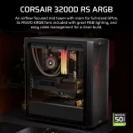 Corsair 3200D RS ARGB | Mid-Tower PC Case | 3x RS120 ARGB Fans | Tempered Glass - New - Image 7