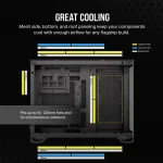 Corsair 2500D Airflow | Mid-Tower Dual Chamber | Up to 360mm Radiator | 2x 3.5'' + 2x 2.5'' Drive Bays - New - Image 20