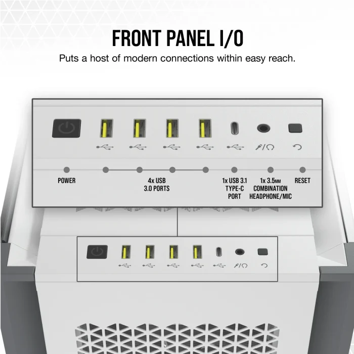 Corsair 7000D Airflow | Full Tower Mid-ATX | 6x 3.5'' + 4x 2.5'' Drive Bays | 480mm Radiator Support | 3x 140mm Fans Included - New - Image 8