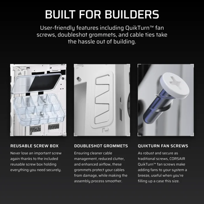 Corsair 5000T Mid-Tower | ATX/EATX/mATX/Mini-ITX | Tempered Glass | White - New - Image 5
