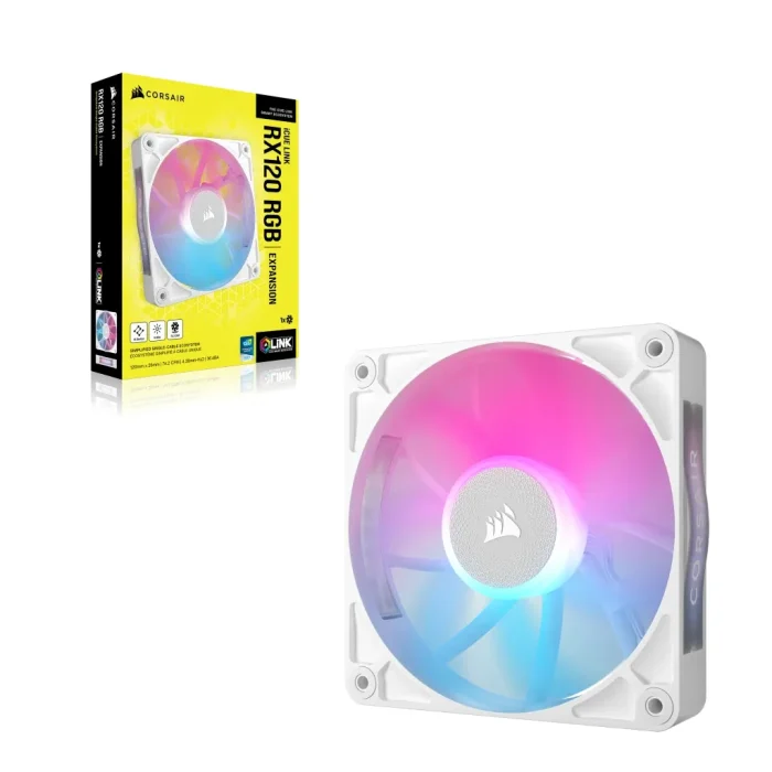 Corsair iCUE LINK RX120 RGB | 120mm Fan | White | Single Pack - New - Image 10