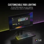 Corsair K55 Core | Zoned RGB Backlit | Rubberdome Keys | Full-Size Gaming Keyboard - New - Image 9